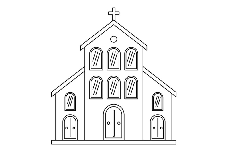 catholic-church-icon-outline-style