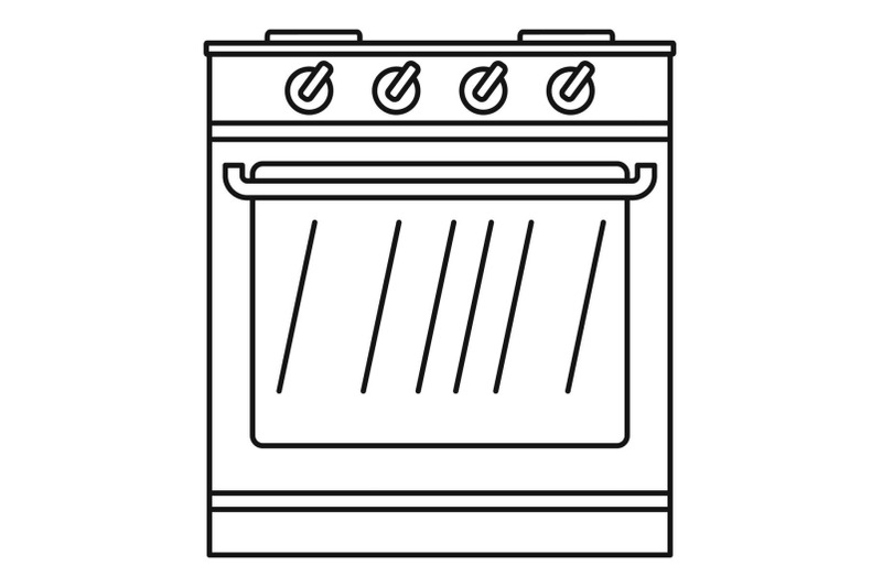 new-oven-icon-outline-style