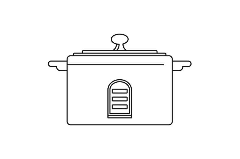 digital-saucepan-icon-outline-style