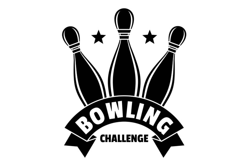 bowling-challenge-logo-simple-style