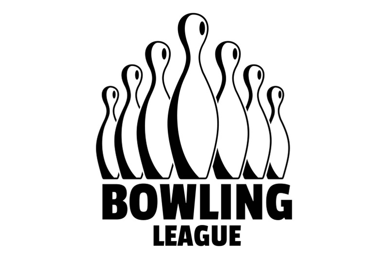 old-bowling-league-logo-simple-style