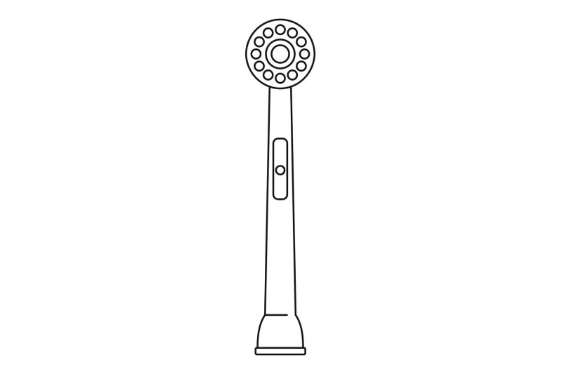 head-of-electric-toothbrush-icon-outline-style