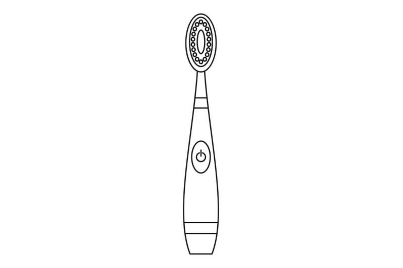 digital-toothbrush-icon-outline-style