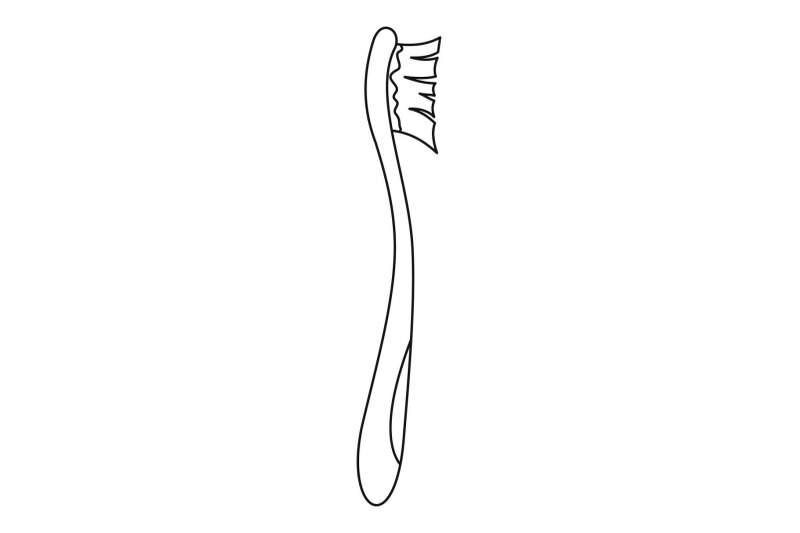 kid-toothbrush-icon-outline-style