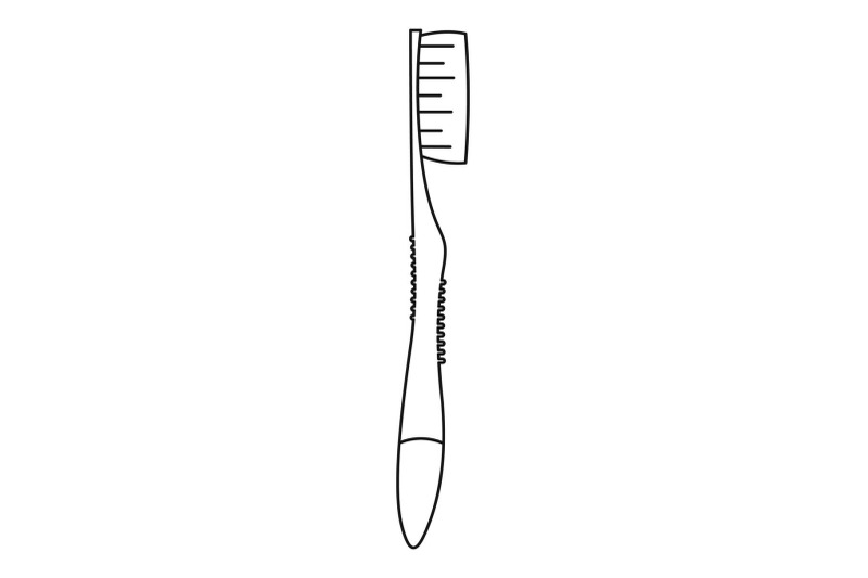 medium-toothbrush-icon-outline-style