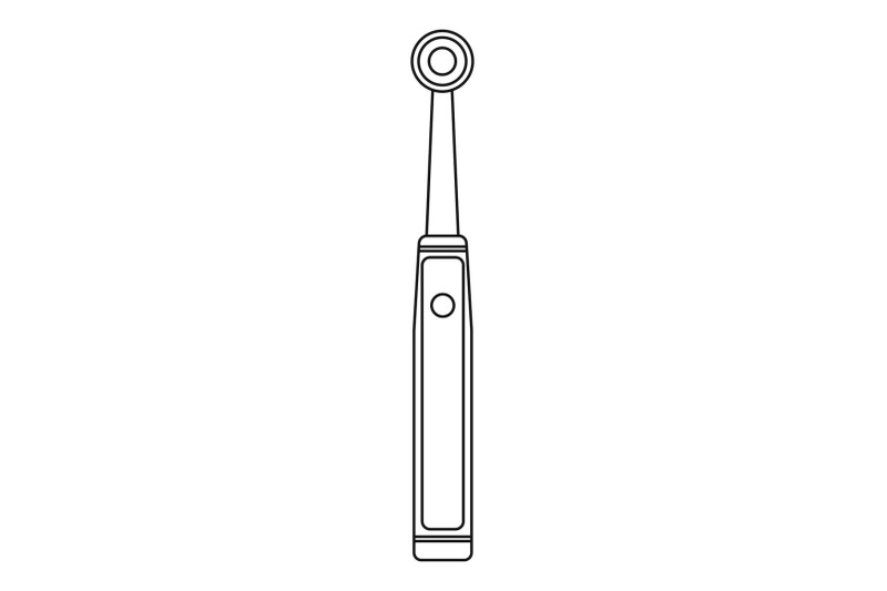 new-electric-toothbrush-icon-outline-style