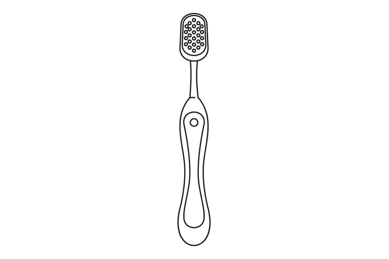 woman-toothbrush-icon-outline-style