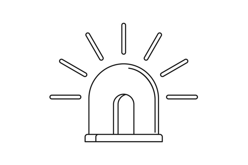 light-police-icon-outline-style