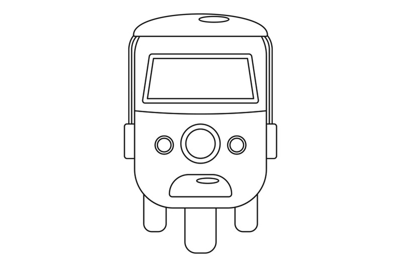 rickshaw-icon-outline-style