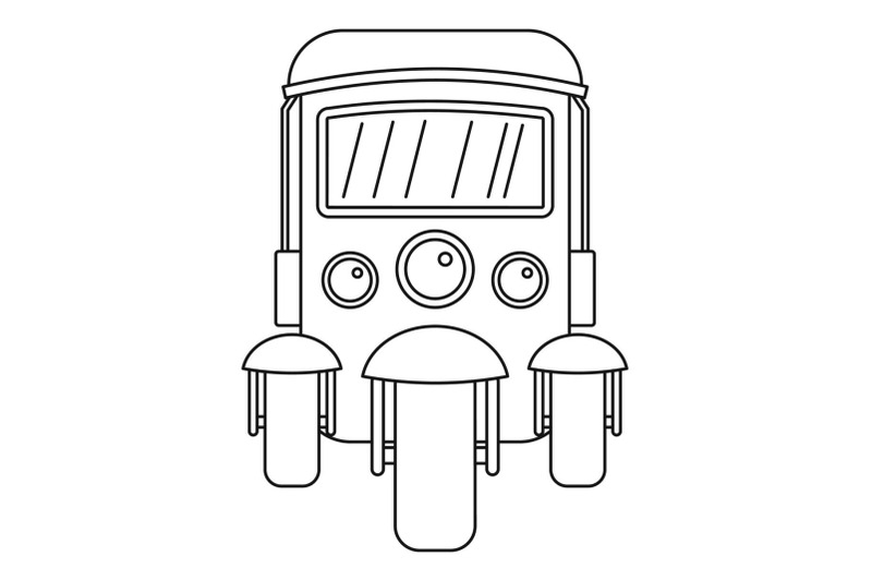 auto-rickshaw-icon-outline-style