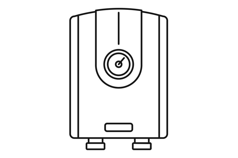 water-boiler-icon-outline-style