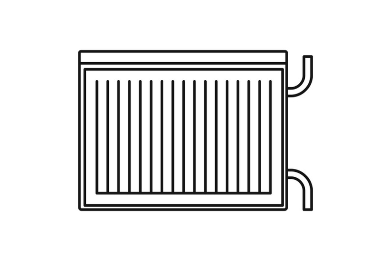 modern-radiator-icon-outline-style