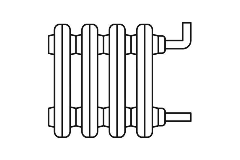 old-home-radiator-icon-outline-style