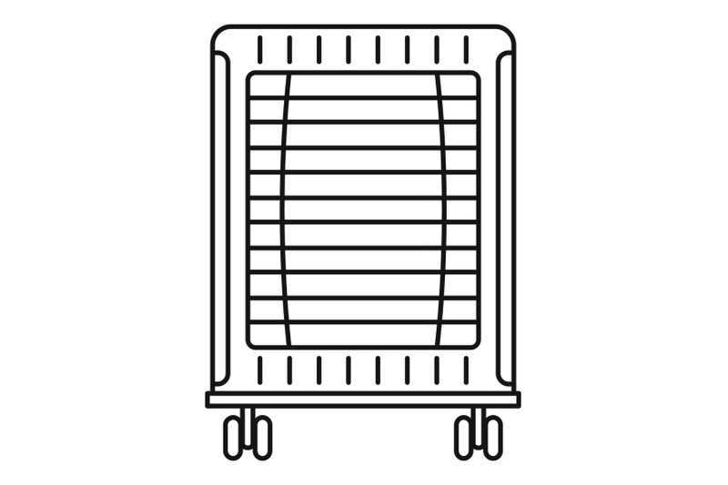 home-oil-radiator-icon-outline-style