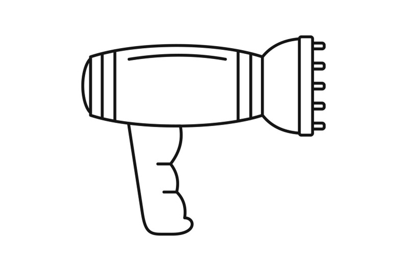 hair-dryer-icon-outline-style