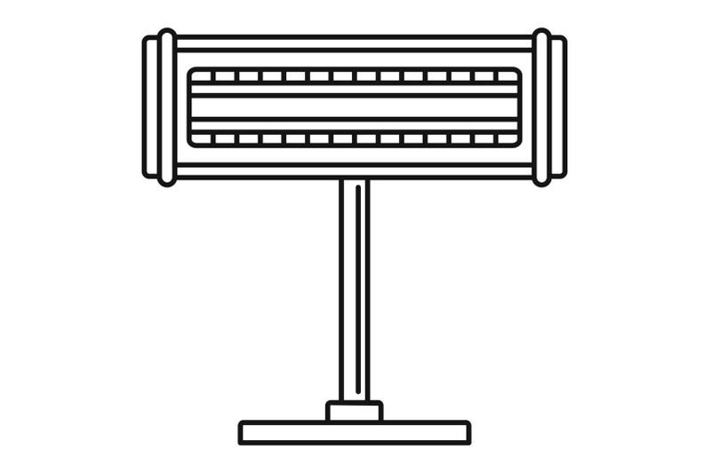 home-heater-stand-icon-outline-style