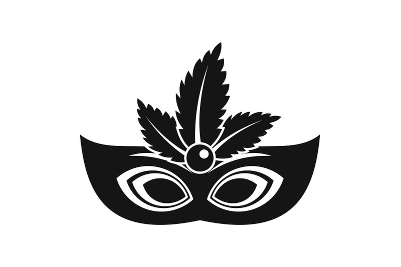 carnaval-mask-icon-simple-style