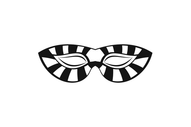 stripped-carnival-mask-icon-simple-style