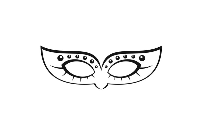 mardi-carnival-mask-icon-simple-style