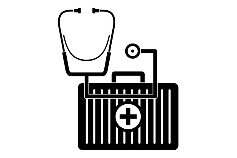 stethoscope-first-aid-kit-icon-simple-style