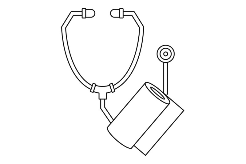 stethoscope-bandage-icon-outline-style