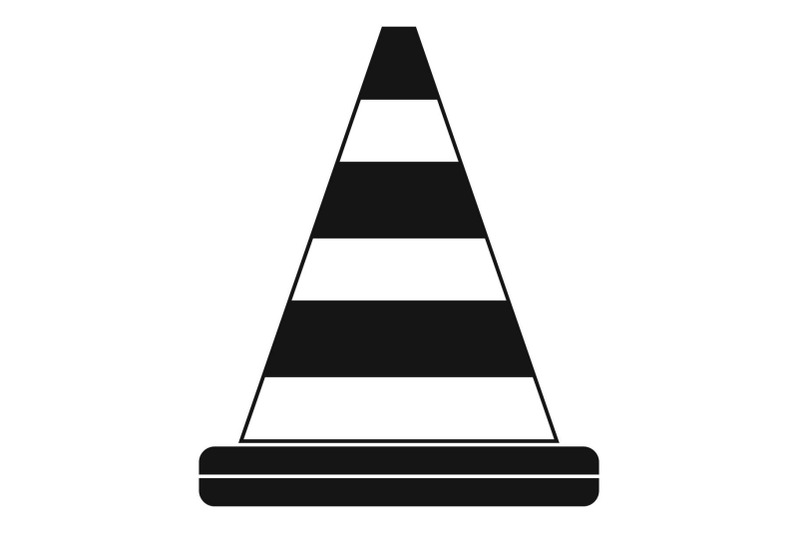 road-cone-icon-simple-style