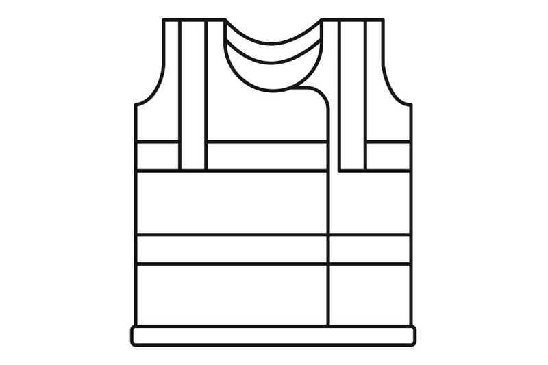 working-vest-icon-outline-style