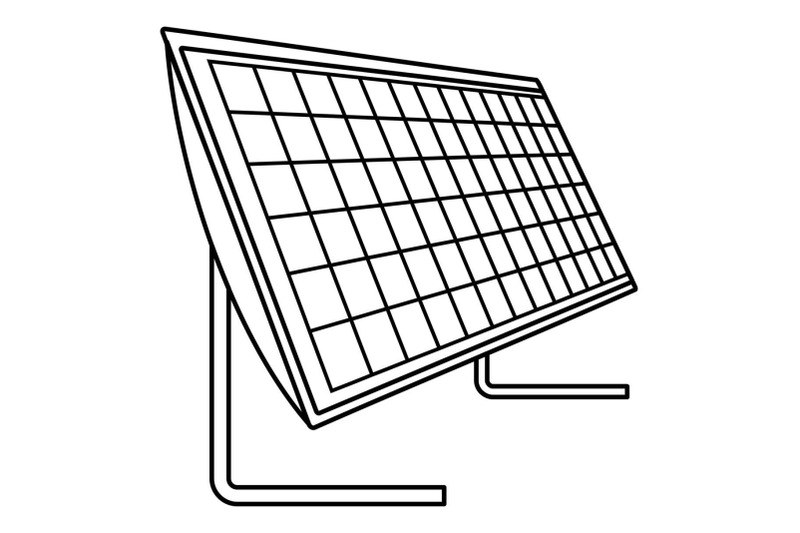 battery-solar-panel-icon-outline-style