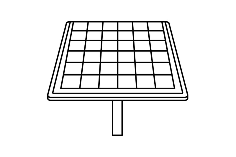 solar-brand-panel-icon-outline-style