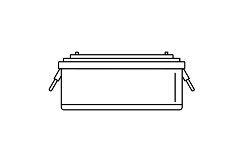 24-volt-car-battery-icon-outline-style