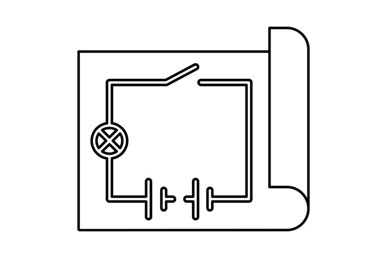 electric-scheme-icon-outline-style