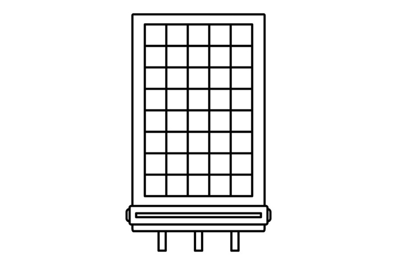 solar-battery-icon-outline-style