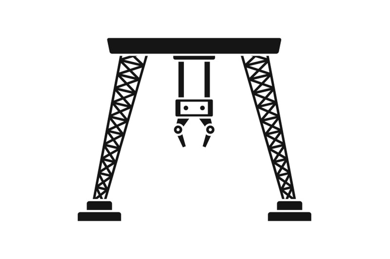 port-hand-crane-icon-simple-style