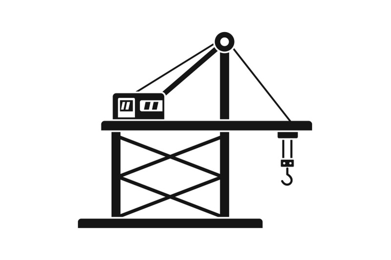 port-crane-icon-simple-style