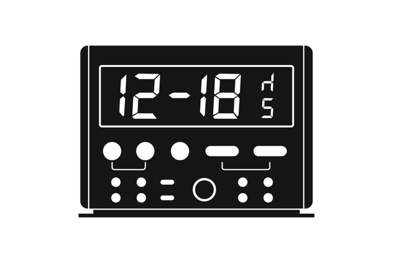 digital-clock-icon-simple-style