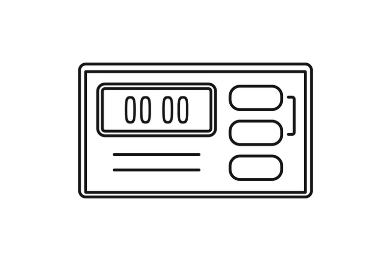 retro-digital-clock-icon-outline-style