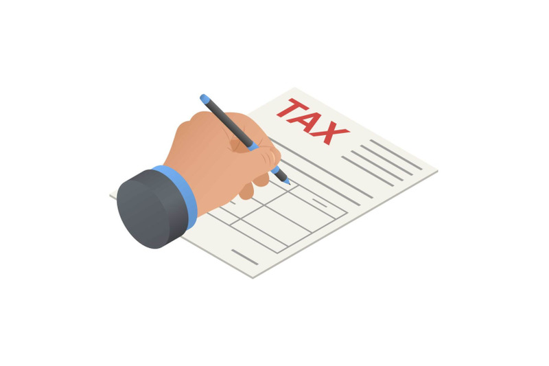 tax-form-icon-isometric-style