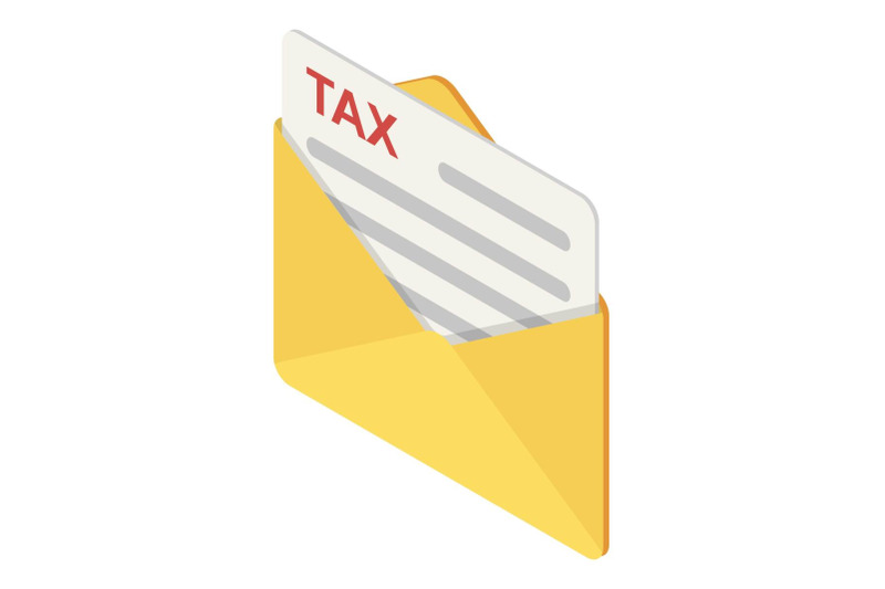 mail-tax-icon-isometric-style
