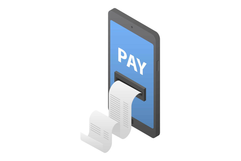 mobile-pay-icon-isometric-style