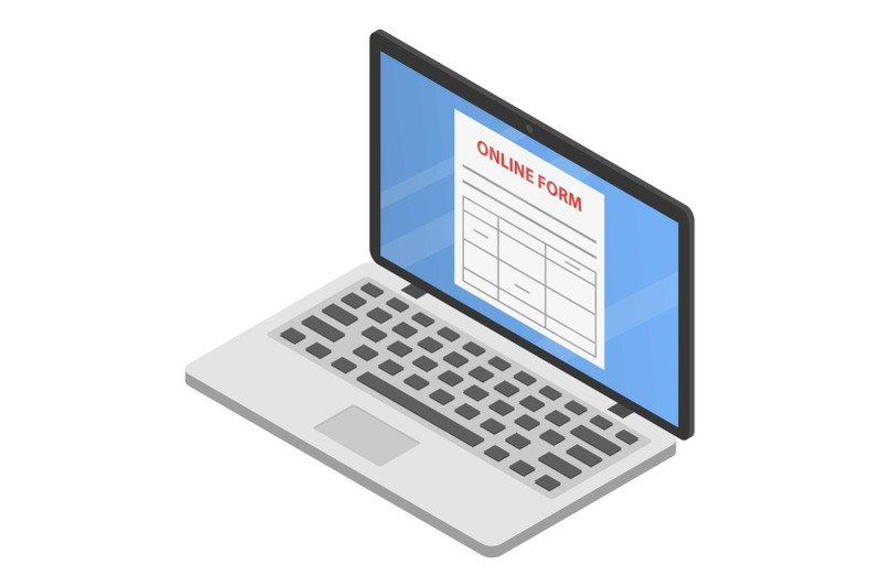 online-form-icon-isometric-style