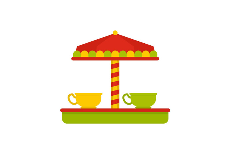 tea-cup-carousel-icon-flat-style
