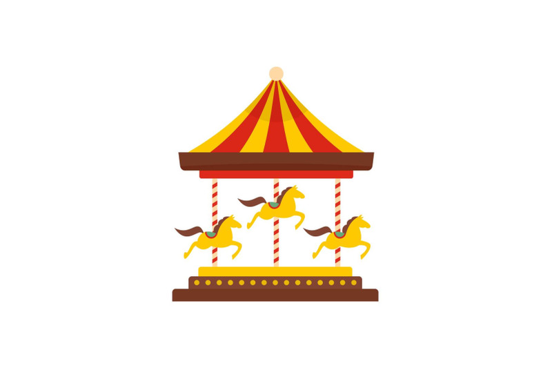 horse-carousel-icon-flat-style