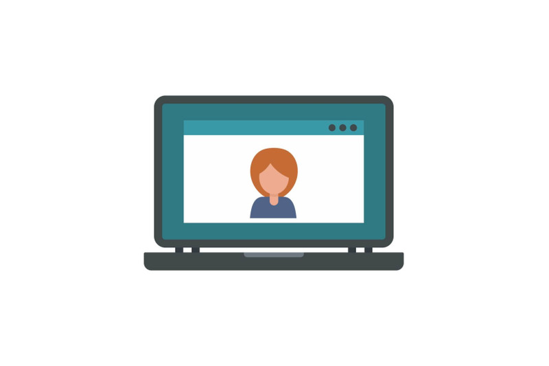 laptop-video-chat-icon-flat-style