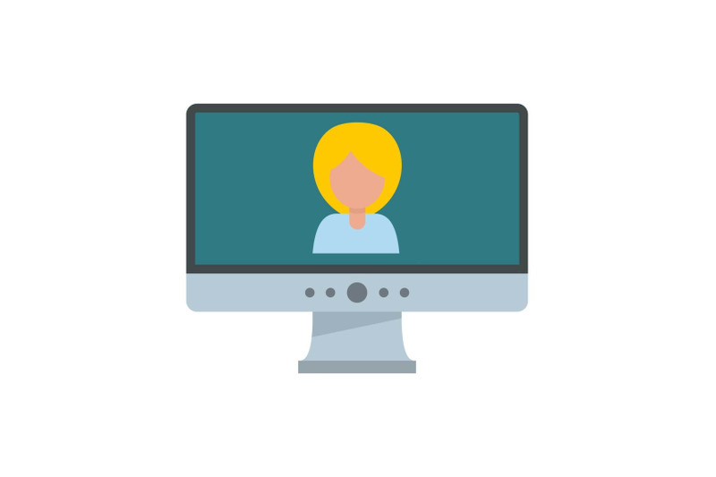 video-conference-icon-flat-style