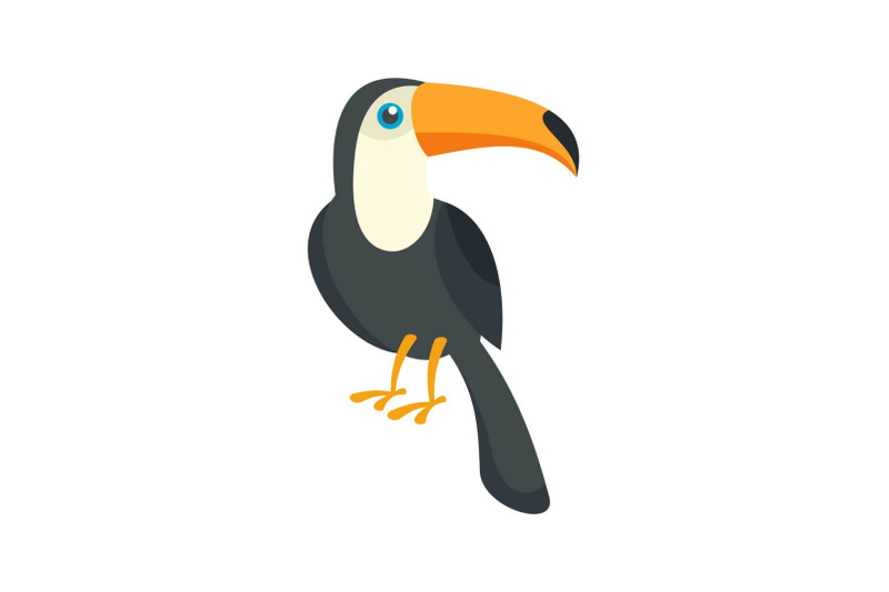 toucan-bird-icon-flat-style