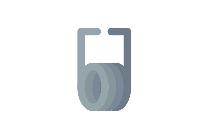 short-spring-icon-flat-style