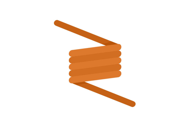 flexible-spring-cable-icon-flat-style