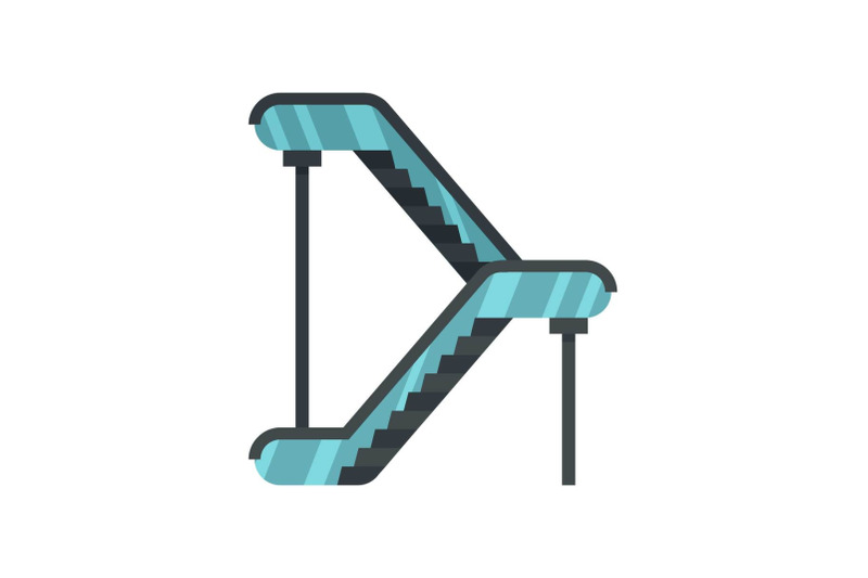 double-escalator-icon-flat-style