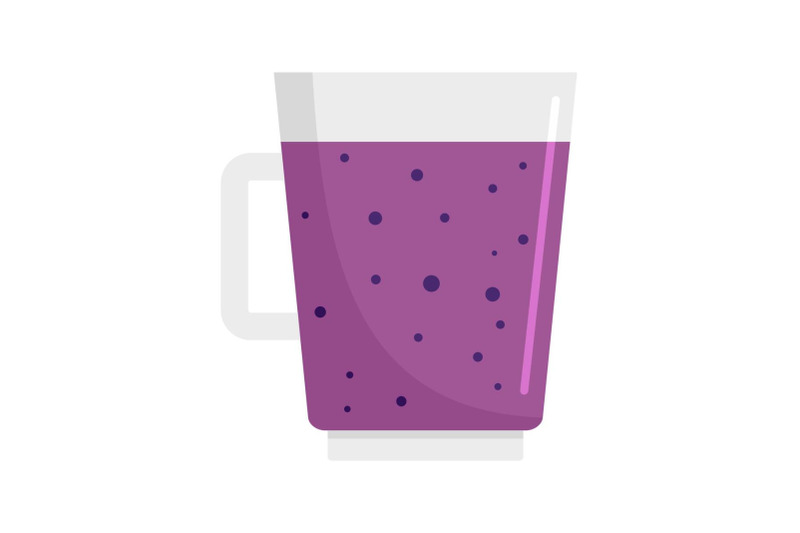 blueberry-smoothie-icon-flat-style