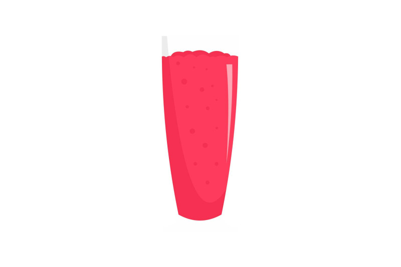 cherry-smoothie-icon-flat-style